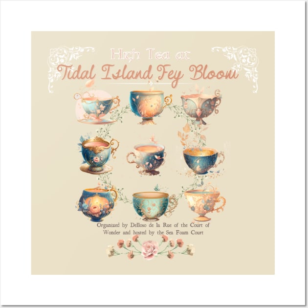 Tea Time at The Fey Bloom Wall Art by MegBliss